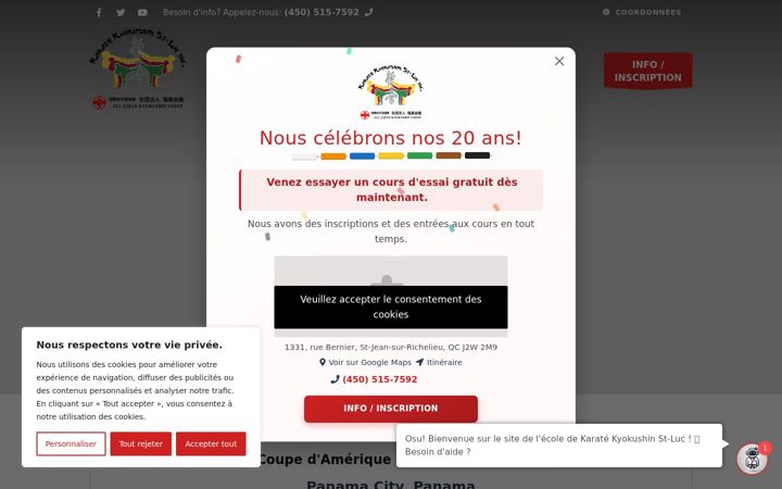Screenshot of karatestluc.ca