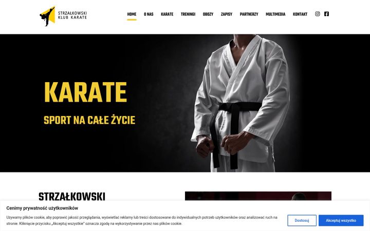 Screenshot of karatestrzalkowo.pl