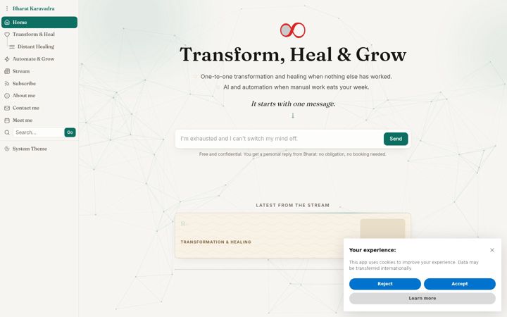 Screenshot of karavadra.net