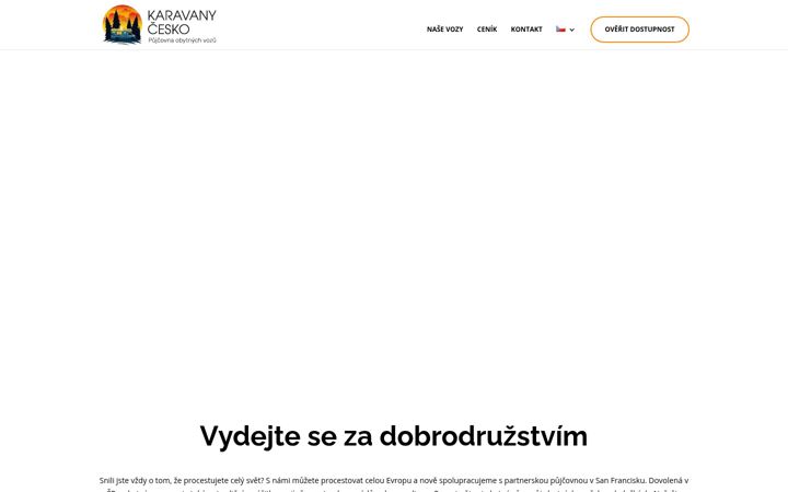Screenshot van karavanycesko.cz
