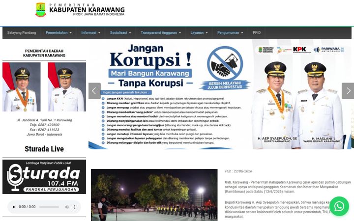 Screenshot of karawangkab.go.id