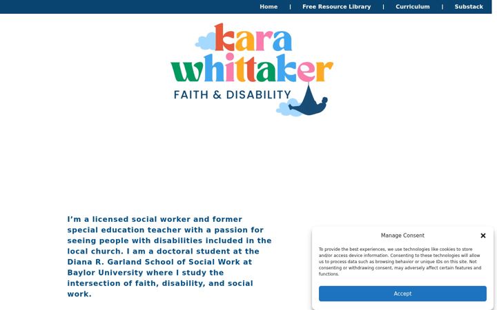 Screenshot of karawhittaker.com