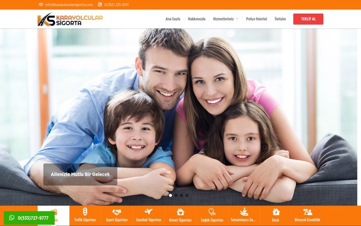 Screenshot of karayolcularsigorta.com