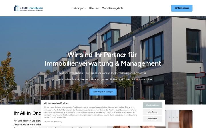Screenshot of karbe-immobilien.de