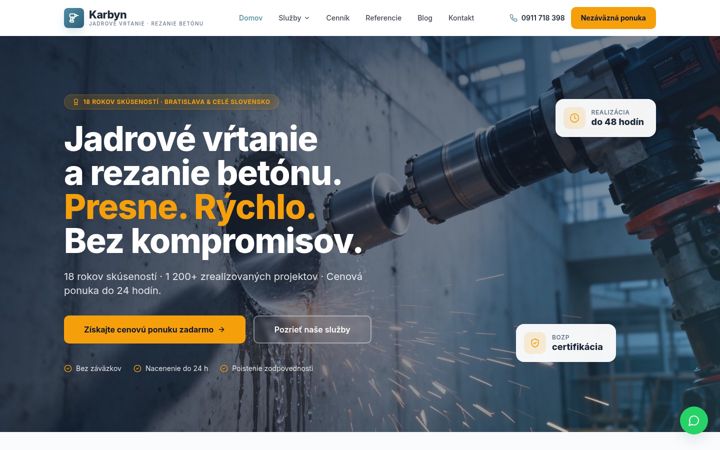Screenshot of karbyn.sk