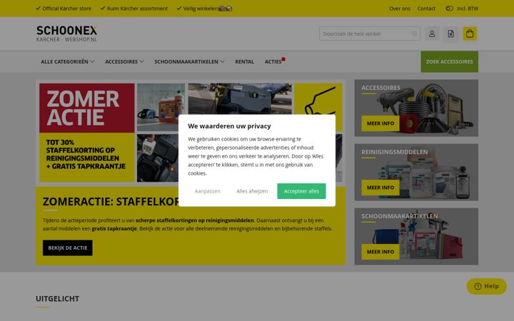Screenshot of karcher-webshop-schoonex.nl