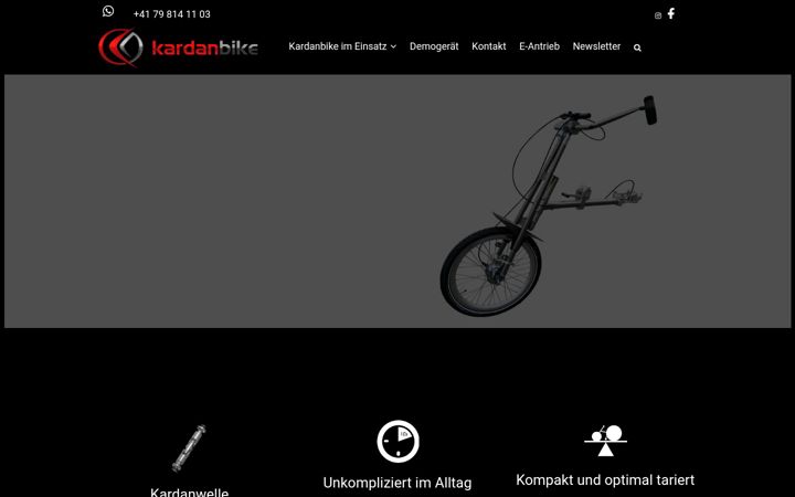 Screenshot of kardanbike.ch