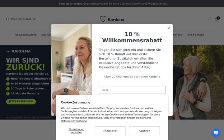 Screenshot of kardena.de