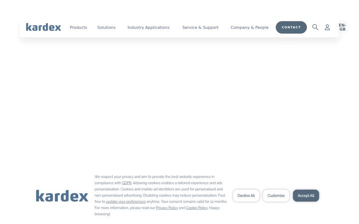 Screenshot of kardex.com