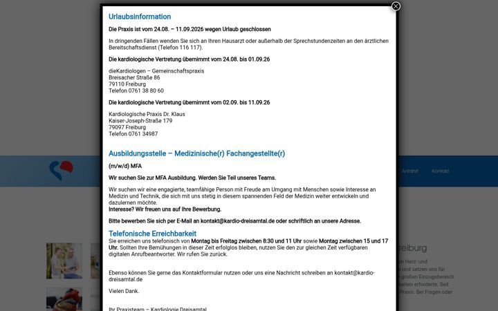 Screenshot of kardio-dreisamtal.de