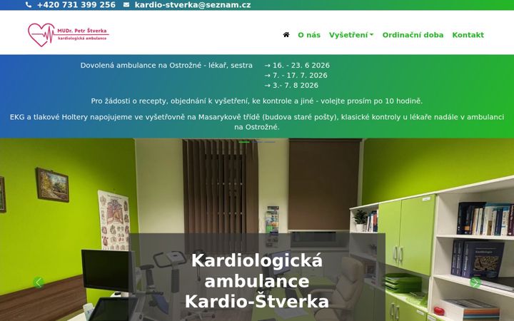 Screenshot of kardio-stverka.cz
