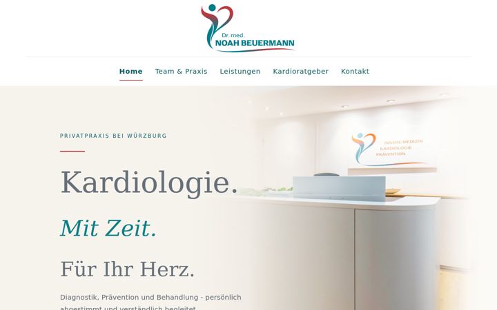 Screenshot of kardiologe-bei-wuerzburg.de