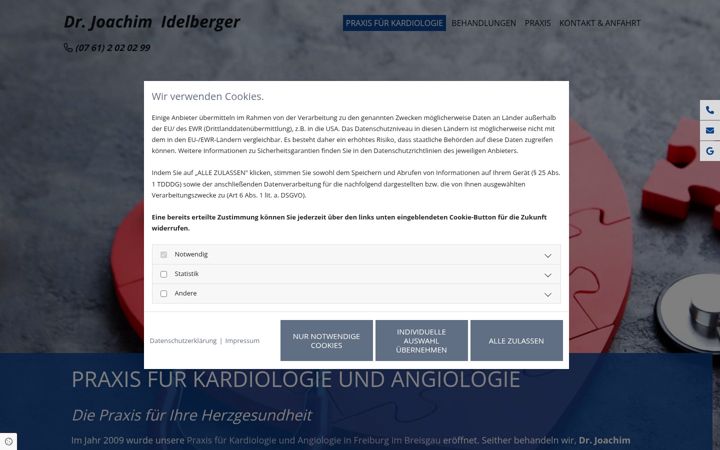 Screenshot of kardiologe-idelberger.de