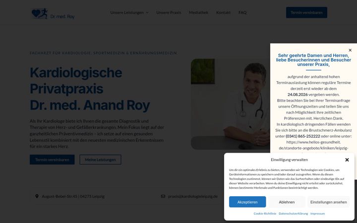 Screenshot of kardiologe-leipzig.de