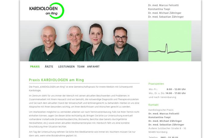 Screenshot of kardiologen-am-ring.de
