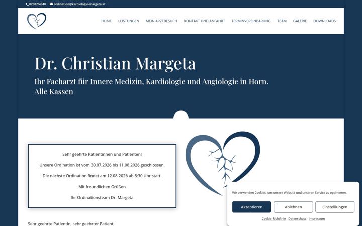 Screenshot of kardiologie-margeta.at