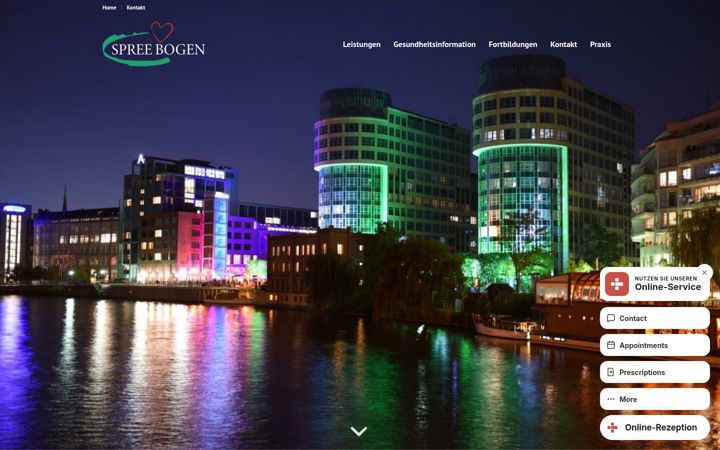 Screenshot of kardiologie-spreebogen.de