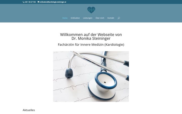 Screenshot of kardiologie-steininger.at