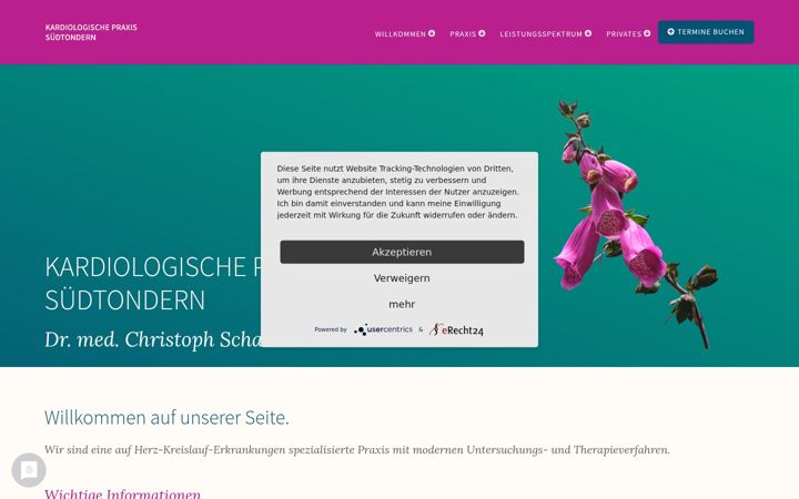 Screenshot of kardiologie-suedtondern.de