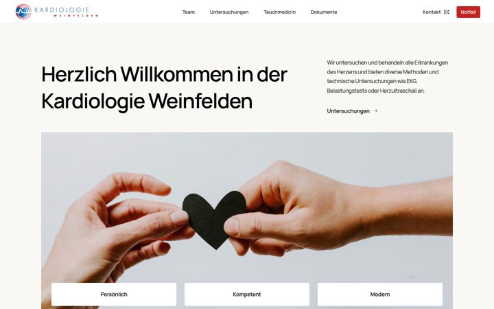 Screenshot of kardiologie-weinfelden.ch