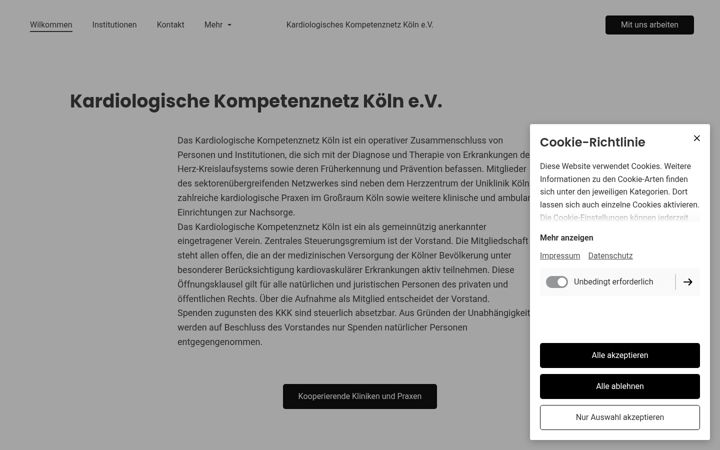 Screenshot of kardionetz-koeln.de