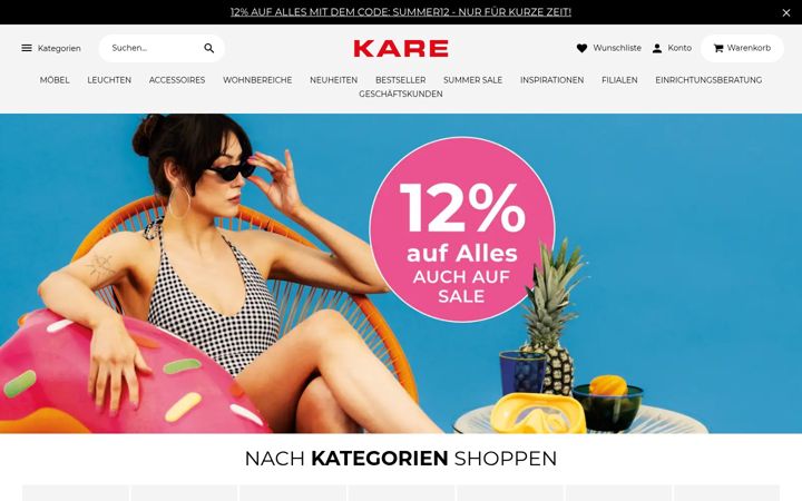 Screenshot of kare.de