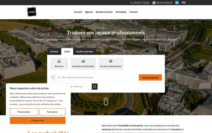 Screenshot of karea-immo.com