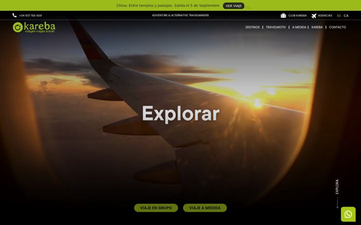 Screenshot of karebaviatges.com