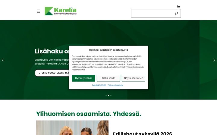 Screenshot of karelia.fi
