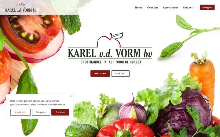 Screenshot of karelvandervorm.nl