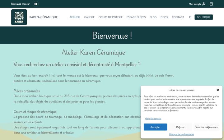 Screenshot of karen-ceramique.fr