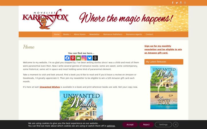 Screenshot of karenafox.com