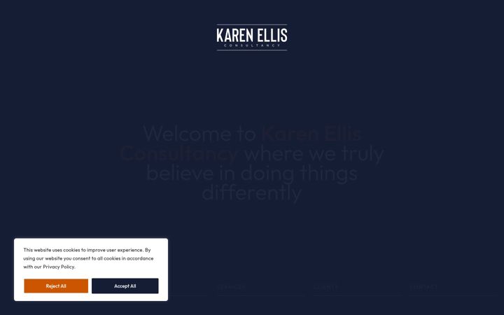 Screenshot of karenellisconsultancy.com