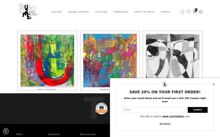 Screenshot of kareneutemey.com