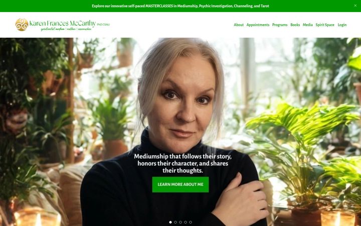 Screenshot of karenfrancesmccarthy.com