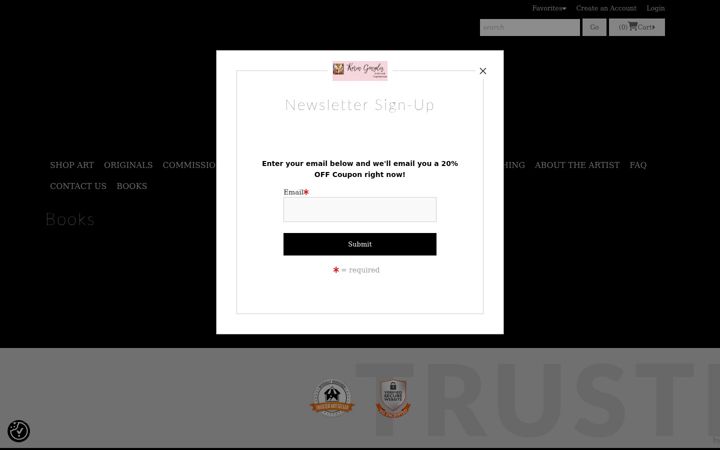 Screenshot of karengonzalezartist.com