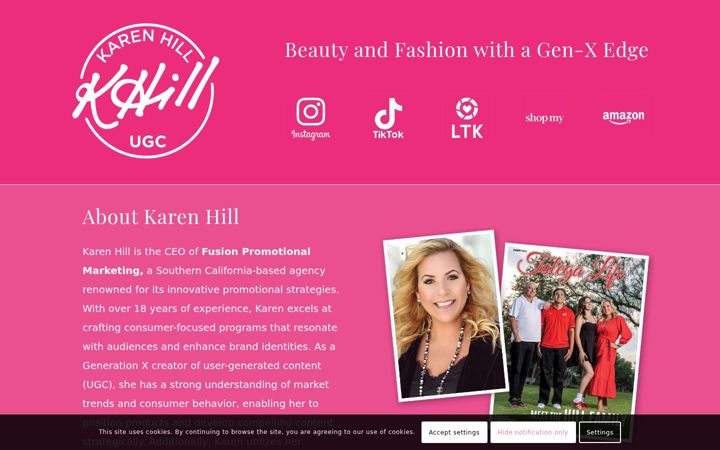 Screenshot of karenhill-ugc.com