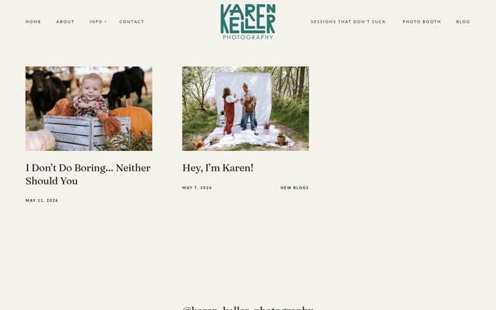 Screenshot of karenkellerphotos.com