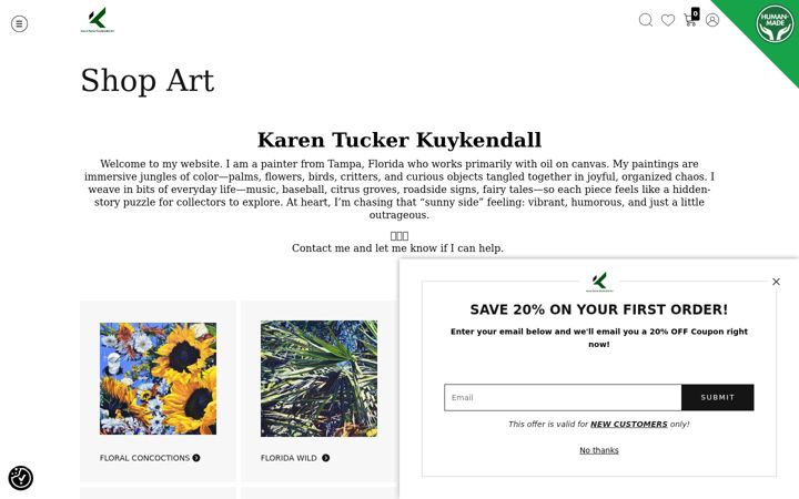 Screenshot of karenkuykendallart.com