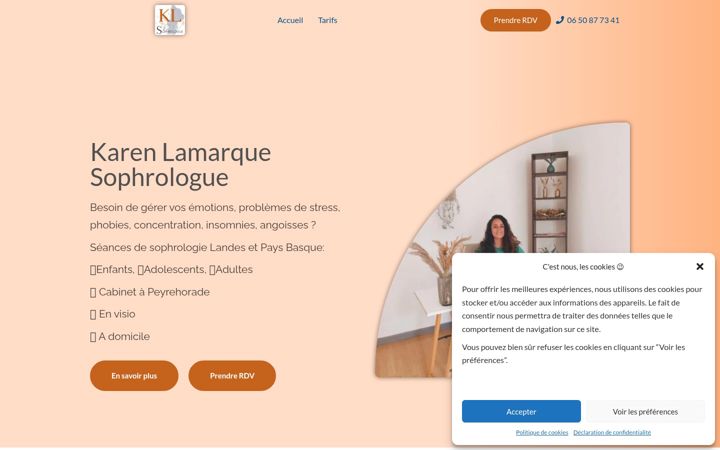 Screenshot of karenlamarque-sophrologue.fr