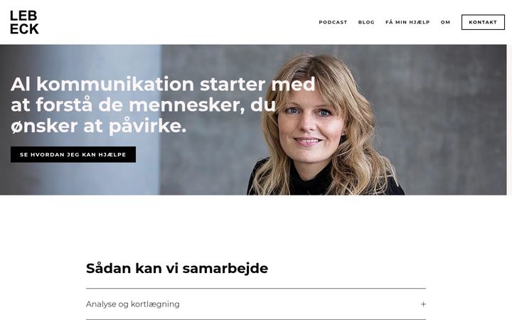 Screenshot of karenlebeck.dk