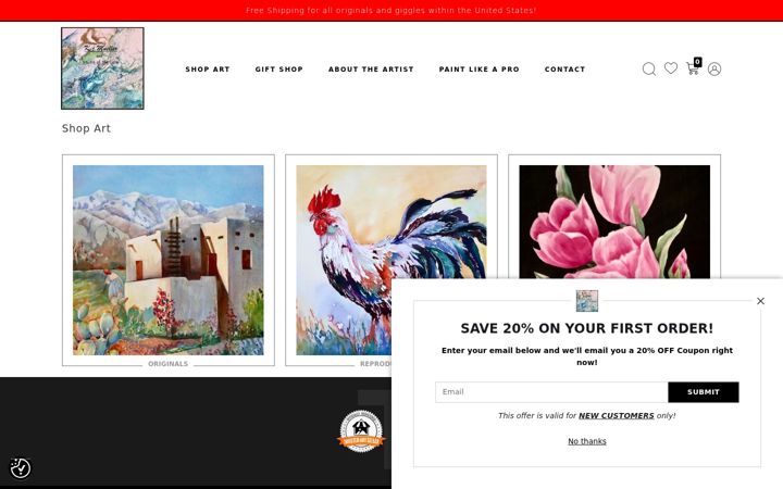 Screenshot of karenmuellerart.com
