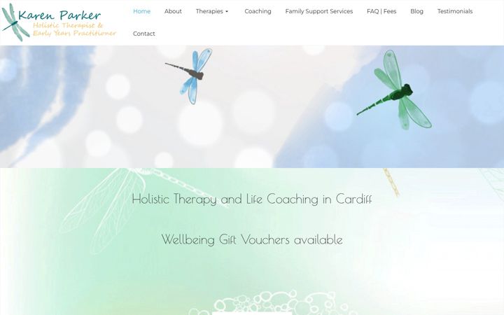 Screenshot of karenparkertherapy.co.uk