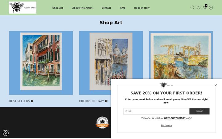 Screenshot of karenpelc.com