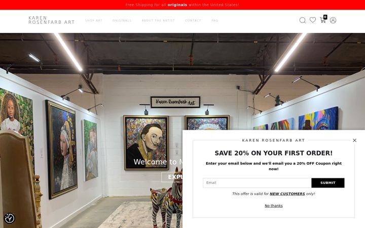 Screenshot of karenrosenfarb.com