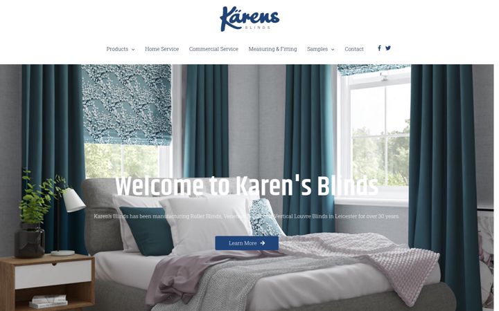 Screenshot of karensblinds.co.uk