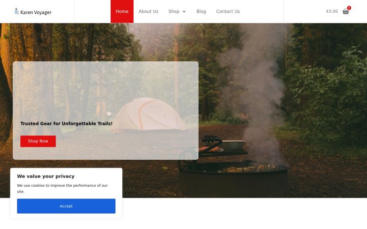 Screenshot of karenvoyager.com