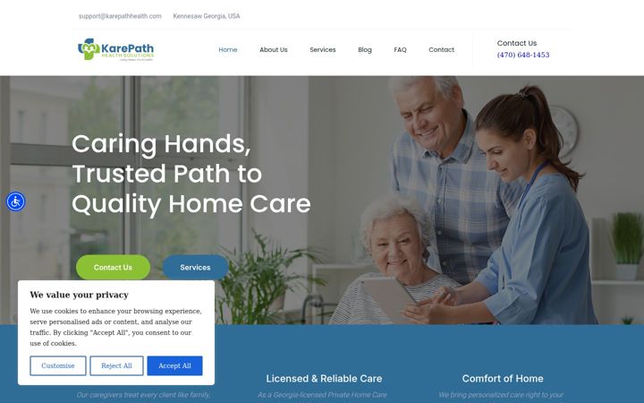 Screenshot of karepathhealth.com