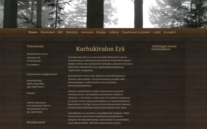 Screenshot of karhukivalonera.com