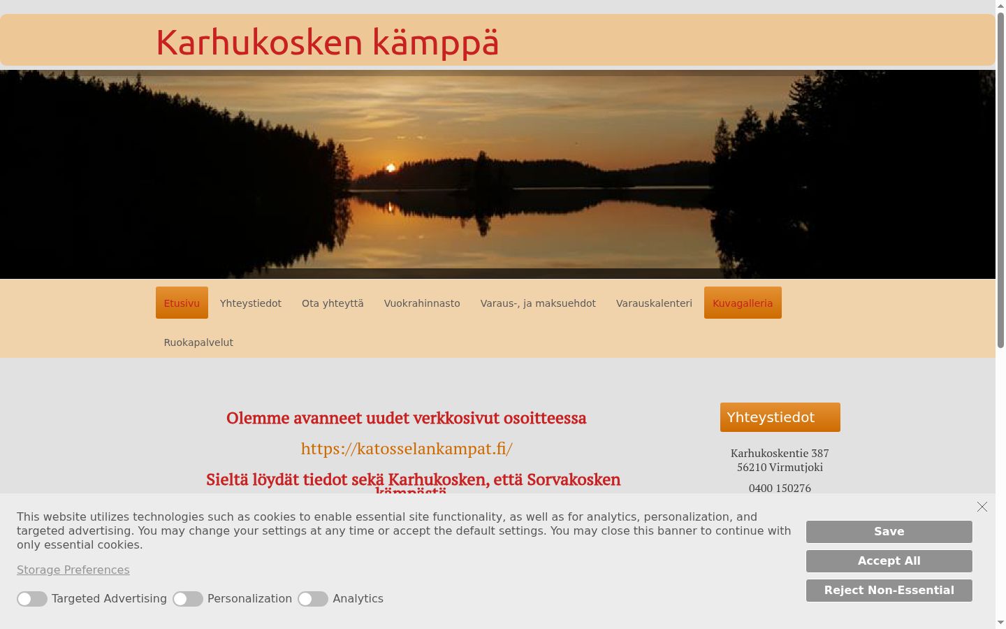 Skjermbilde av samtykkebanneret slik det vises før noen interaksjon